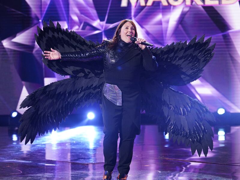 Ricki Lake is revealed in the “Touchy Feely Clues” episode of Fox's "The Masked Singer" airing Wednesday, Feb. 6, 2019.