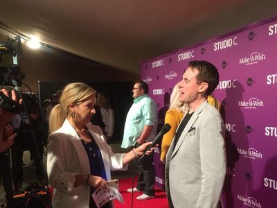 "Studio C" actor Matt Meese does a red carpet interview before the taping of the first episode of the show's ninth season at the Manhattan Center’s Hammerstein Ballroom in New York City on Friday, Aug. 24. The episode will air on BYUtv on Sept. 10.