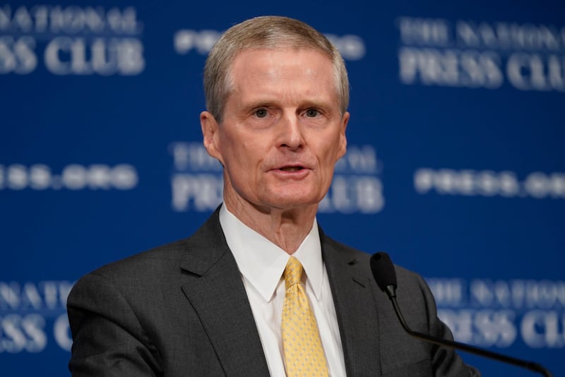 Elder David A. Bednar of the Quorum of the Twelve Apostles speaks at the National Press Club in Washington, D.C.