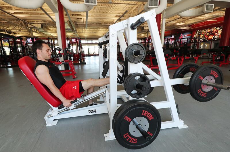 Utah Ute receiver Britain Covey works outs in Salt Lake City on Apr 23, 2019.