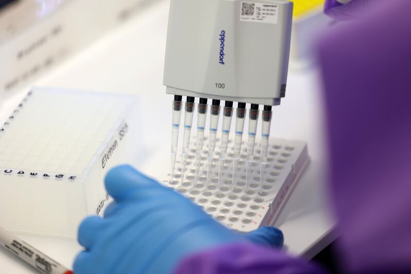 Microbioligist Ann Gariety sequences COVID-19 samples for variants at the Utah Public Health Laboratory in Taylorsville.