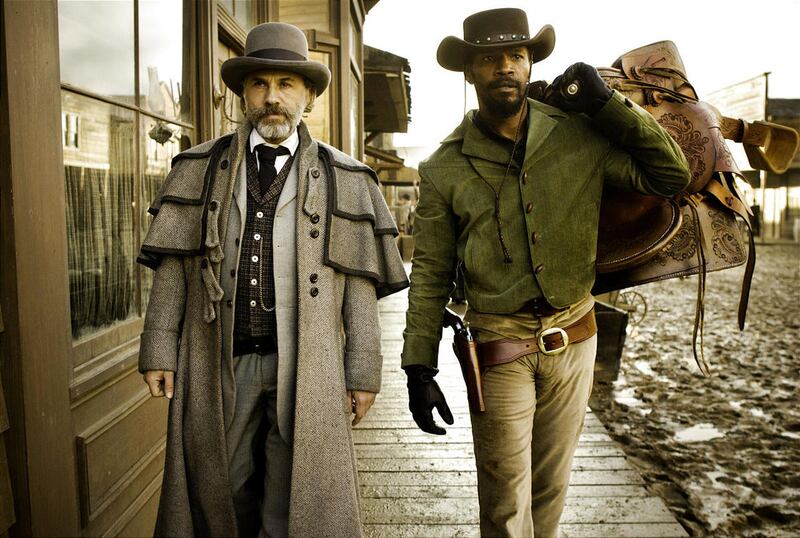 This undated publicity image released by The Weinstein Company shows, from left, Christoph Waltz as Schultz and Jamie Foxx as Django in the film "Django Unchained," directed by Quentin Tarantino. The film was nominated for a Golden Globe for best drama o