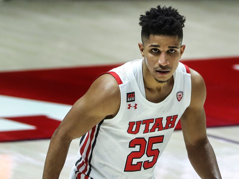 Utah Utes guard Alfonso Plummer looks for the ball during a Pac-12 game against Oregon State at the Huntsman Center on the University of Utah campus in Salt Lake City.