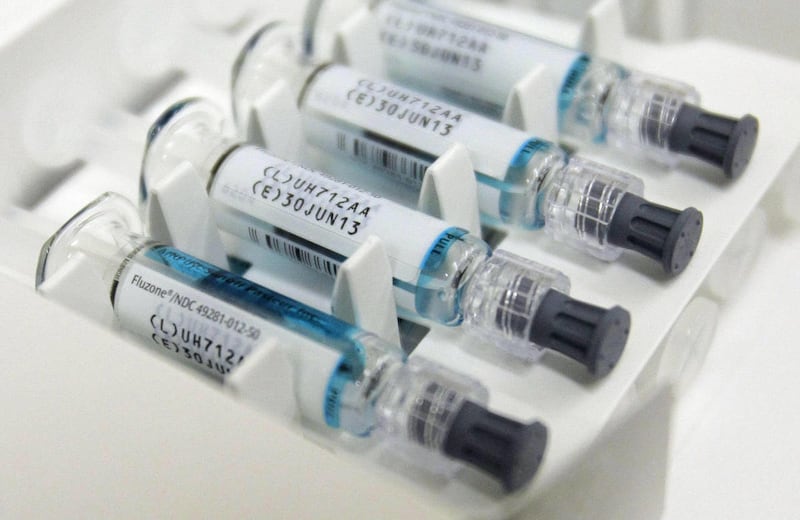 Stock of the flu vaccine at Rite Aid Pharmacy in Murray Tuesday, Aug. 7, 2012.