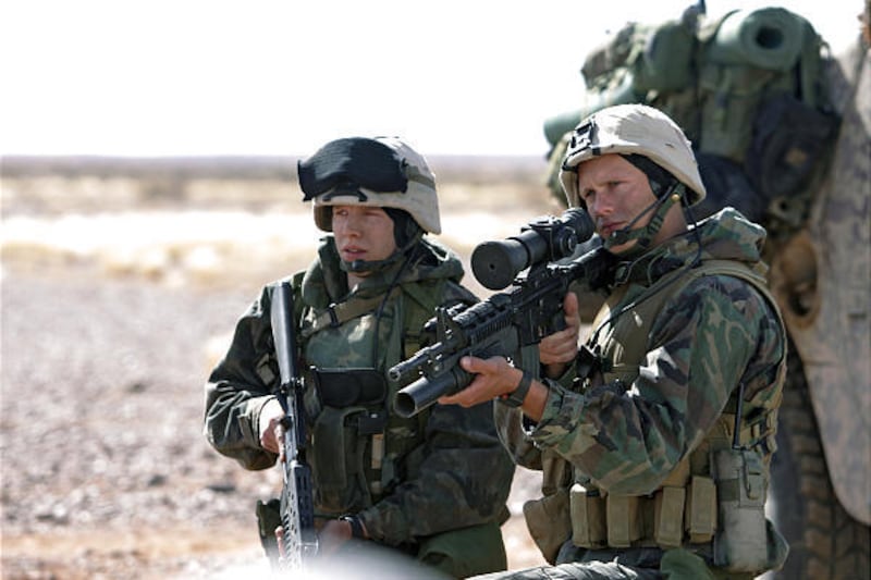 Stark Sands, left, and Alexander Skarsgard in "Generation Kill"