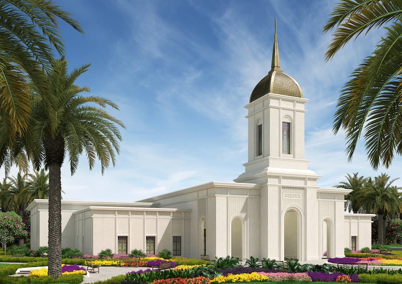 An exterior rendering of the Iloilo Philippines Temple.