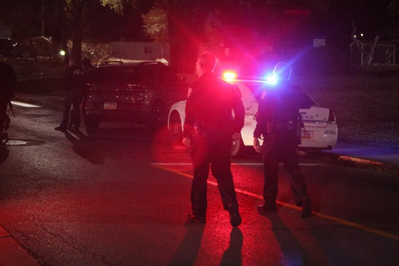 Two Officers walk east on Connor Street at the University of Utah in Salt Lake on Monday, Oct. 30, 2017.