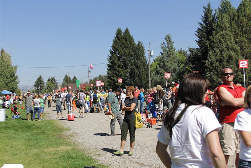 Support Teams wait in Afton, Wyoming for riders to come through for fresh water and food at one of four designated stop.