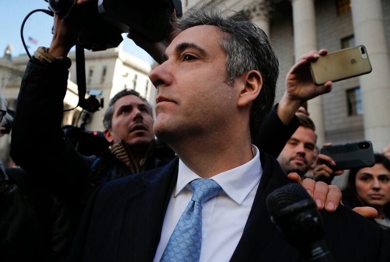 Michael Cohen walks out of federal court, Thursday, Nov. 29, 2018, in New York, after pleading guilty to lying to Congress about work he did on an aborted project to build a Trump Tower in Russia. Cohen, President Donald Trumps former lawyer, told the jud