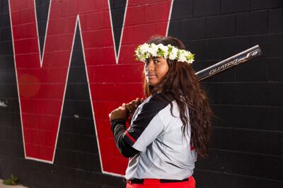 Huntyr Ava poses for a portrait at the West High School softball field in Salt Lake City on Thursday, June 6, 2019. Ava was named Utah's Ms. Softball following West High School's victory in the 5A championship.
