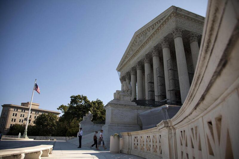A view of the Supreme Court in Washington, Wednesday, June 27, 2012. Saving its biggest case for last, the Supreme Court is expected to announce its verdict Thursday on President Barack Obama's health care law.