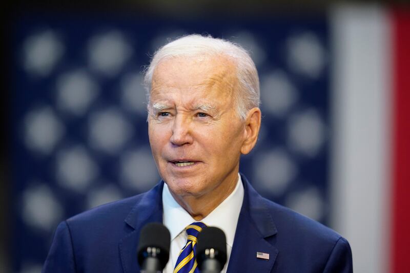 President Joe Biden speaks an event in Largo, Md., Sept. 14, 2023.