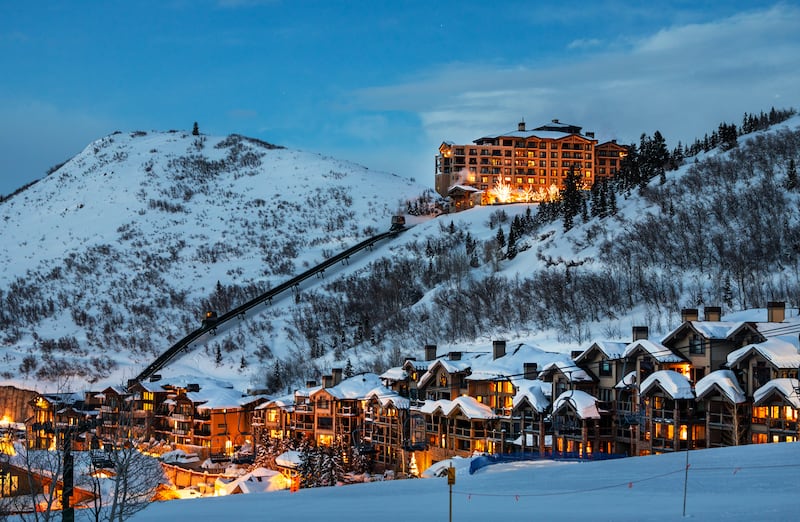 The St. Regis Deer Valley sits above Deer Valley Resort near Park City.