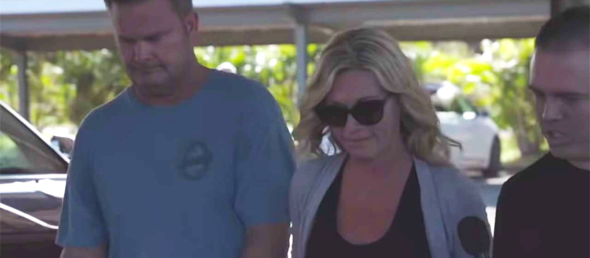 Chad and Lori Daybell are pictured after they were served with two search warrants on Sunday, Jan. 26, 2020.