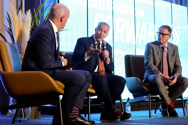 Utah Gov. Spencer Cox talks ‘rivaling right’ with University of Utah’s Taylor Randall and BYU’s Shane Reese