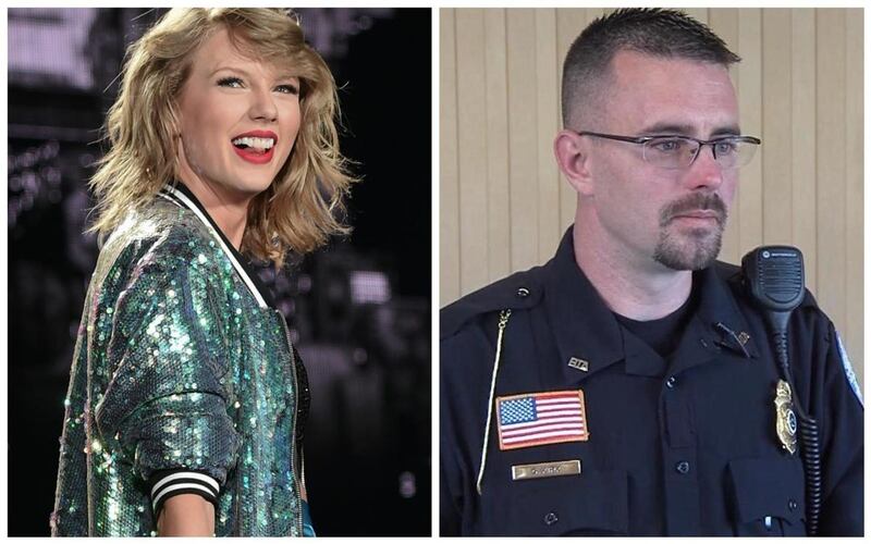 Singer Taylor Swift, left, recently gave a young fan $50,000 for her cancer treatments. Bureau of Indian Affairs tribal officer Geoffrey Kirk, right, was recently honored for his role in saving a woman's life.
