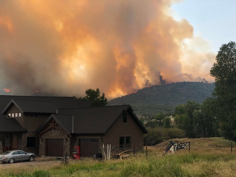 A fire in Sanpete County prompted evacuations for residents of Blackhawk Estates in Fairview on Monday, August 6, 2018.