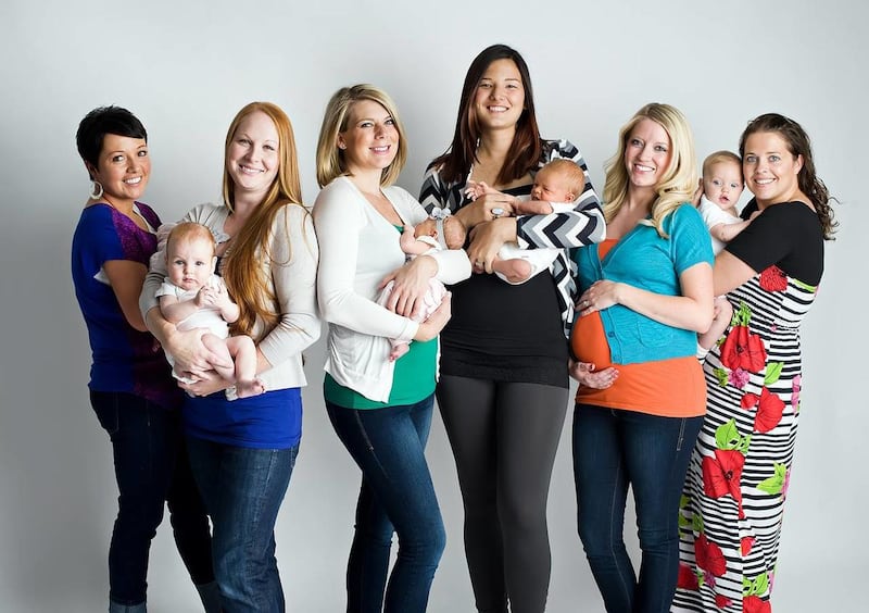 Elena Leppard, left, and Elisa Op't Hof, right, are co-owners of Undercover Mama. The Undercover Mama looks like any other shirt, allowing moms to dress stylishly.