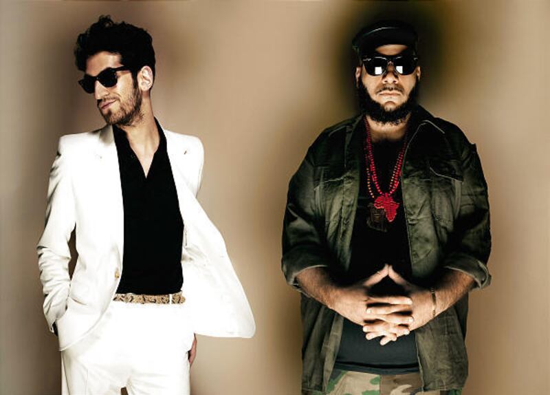 Dave 1, left, and P-Thugg of the hip-hop duo Chromeo.