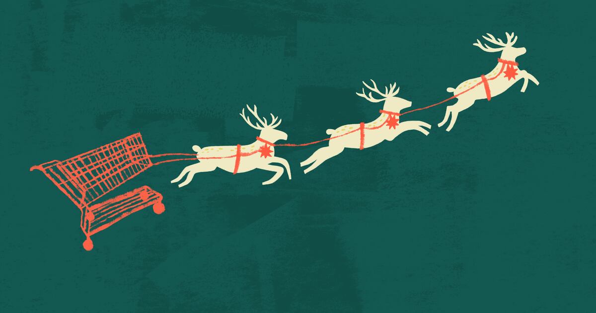 The joy to be found in December grocery carts The joy to be found in December grocery carts