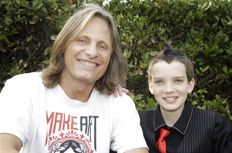 Actors Viggo Mortensen, left, and Kodi Smit-McPhee attend the premiere of "The Road" at the Venice Film Festival in Italy Thursday.