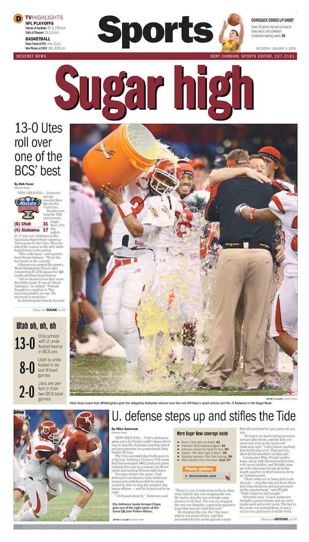 Deseret News archives: Celebrating the Utes’ sweet Sugar Bowl victory over mighty Alabama