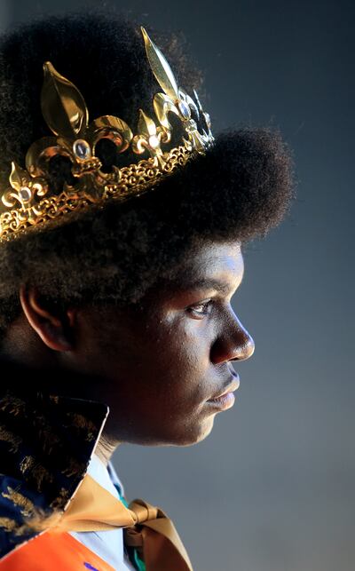 Juneteenth King Davion Williams waits backstage before the opening of the festival at the Gallivan Center in Salt Lake City on Wednesday, June 19, 2019. As Utah's population becomes increasingly diverse, those who are biracial and multiracial are fueling