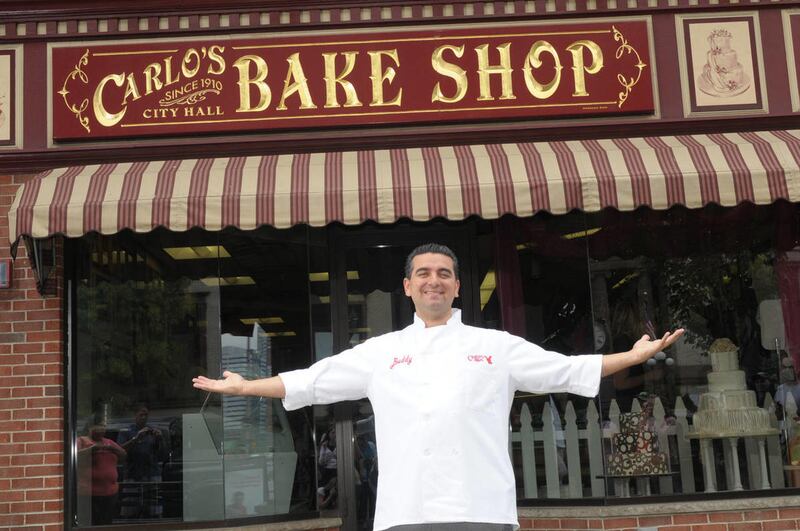 In this 2009 photo provided by the star of TLC\'s \"Cake Boss,\" Buddy Valastro, is shown outside his family bakery in Hoboken, N.J.
