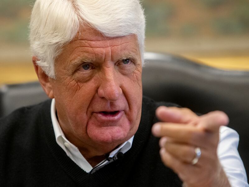 Rep. Rob Bishop, R-Utah, talks with the Deseret News and KSL editorial boards in Salt Lake City.