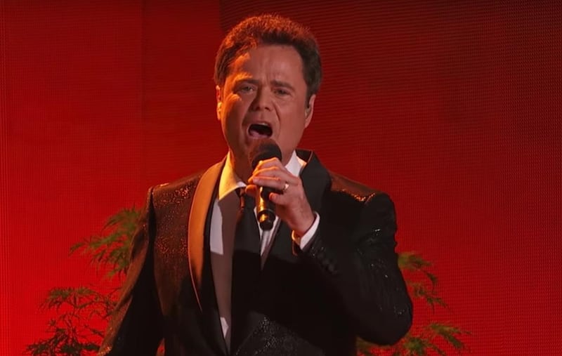 Donny Osmond performs "I'll Make a Man out of You" on season 24 of "Dancing with the Stars."