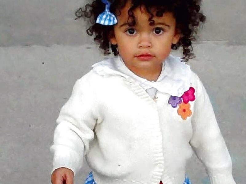 Veronica, the adoptive Native American daughter of Melanie Capobianco. is shown trick-or-treating in Charleston, S.C.