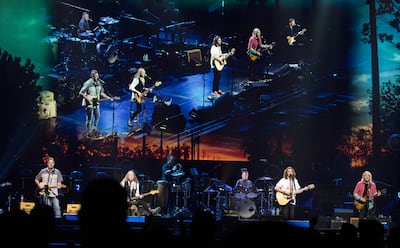 The Eagles, consisting of longtime members Don Henley, Joe Walsh and Timothy B. Schmit, plus Vince Gill and Deacon Frey, perform "An Evening With The Eagles" in Salt Lake City, May 20, 2018 at Vivint Arena. Photo by Keith Johnson