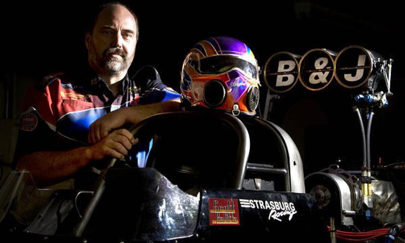 Race car driver Mike Strasburg and his top fuel dragster will hit the Rocky Mountain Raceways track for the Nitro Nationals.