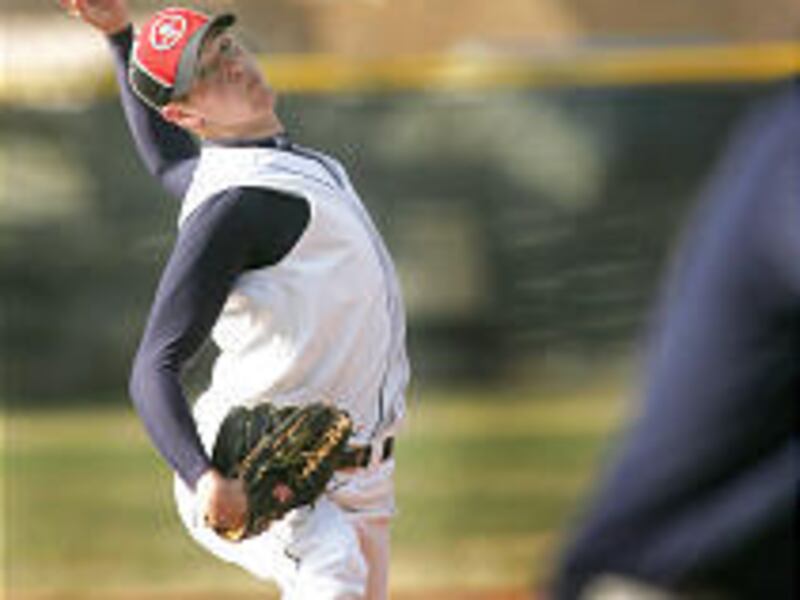 Springville High pitcher Mark Pawelek, shown here in the midst of a no-hitter against Timpanogos in March, is Utah's top draft prospect.
