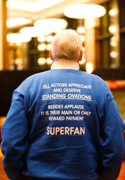 Doug Edmunds stands in the lobby of the Hale Centre Theatre in Sandy on Nov. 7, 2017. Edmunds, 80, is a superfan of local theater and often goes to performances multiple times in each run -- sometimes twice a day so he can see the two different casts. He