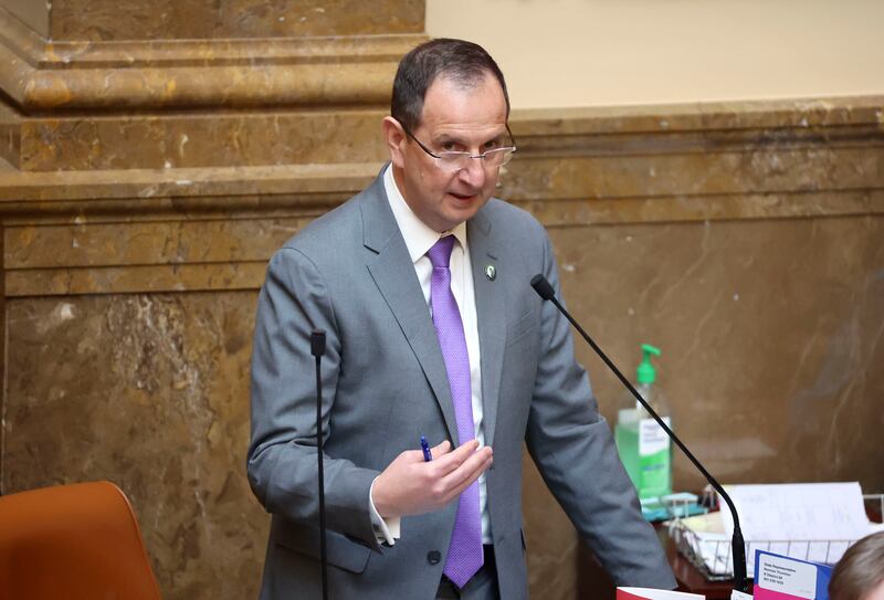 Rep. Norm Thurston, R-Provo, talks about HB217, Telephone Solicitations Amendments at Utah Capitol.