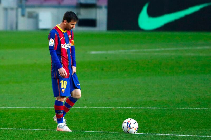 Barcelona’s Lionel Messi during the Spanish La Liga match.