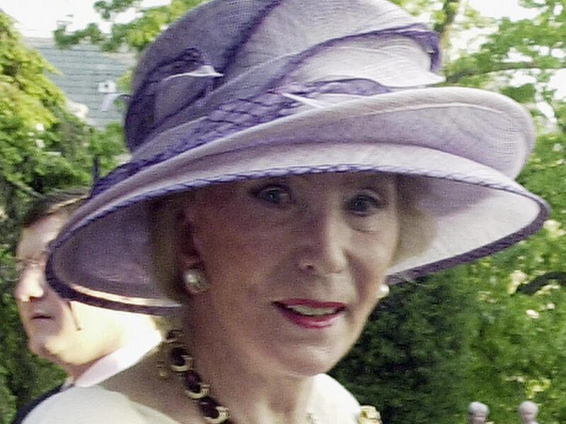 This May 12, 2004 file photo shows German socialite Viola Drath during the annual Woodrow Wilson home garden party and hat contest in Washington. Drath's husband, Albrecht Muth, who is charged in his wife"™s August 2011 death, has refused to eat. He"™s no