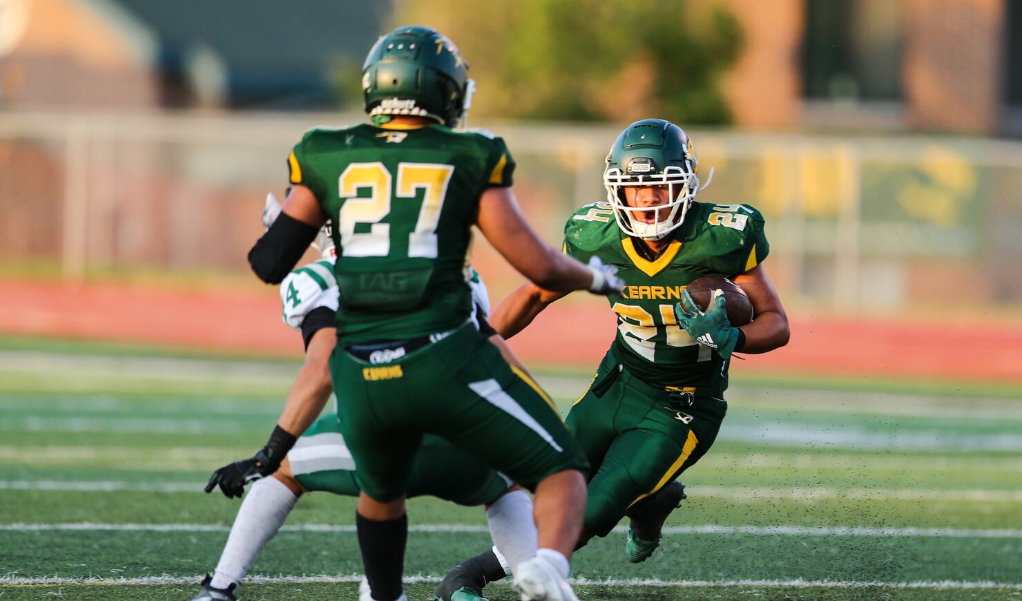 High school football Kearns holds tough in slugfest 147 win over
