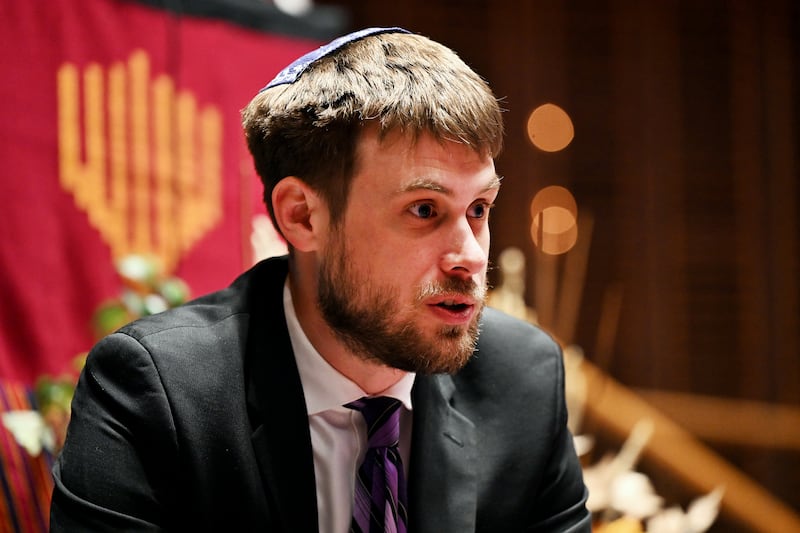 Rabbi Samuel Spector, of Congregation Kol Ami in Salt Lake City, discusses the conflicts in Ukraine and also Israel during an interview on Jan. 12, 2024.