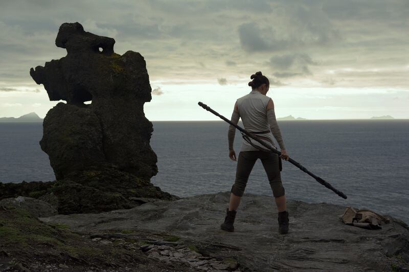 Rey (Daisy Ridley) in “Star Wars: The Last Jedi.”