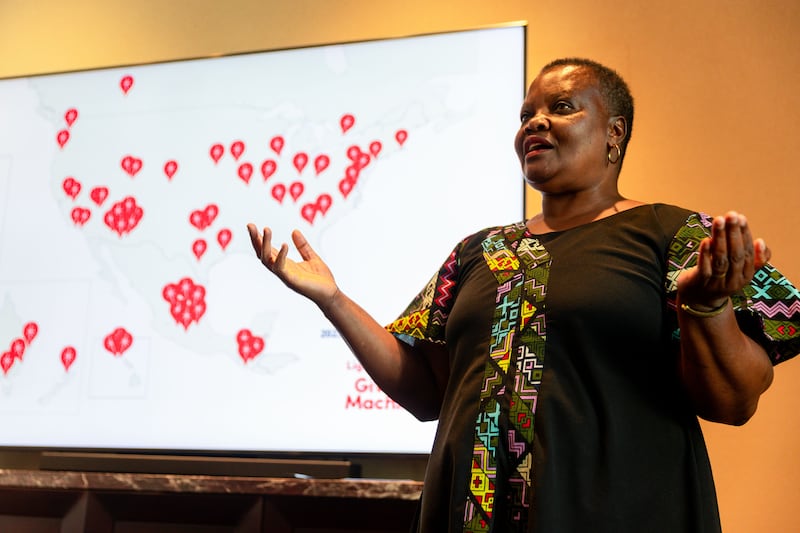 Mary Concepter Obiero, who works for an African charity, talks about the impact of the Light the World Giving Machines.