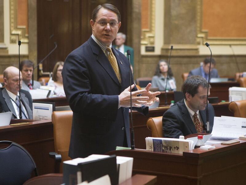 FILE: Representative Ken Ivory speaks in the Utah House of Representatives in 2015. On Monday, Jan. 30, 2017, Ivory presented to the House Public Utilities, Energy and Technology Committee a bill meant to modernize the reimbursement models for doctors who