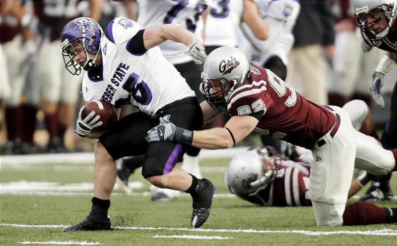 Weber State's Treyvn Smith (25) helped lead the Wildcats to the FCS quarterfinals and a Big Sky title this season with his third-straight conference rushing title.