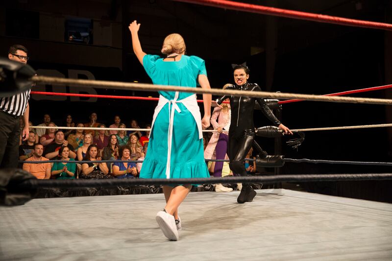 THE BACHELOR - “Episode 2203” - As the charming race car driver intensifies his search for his soul mate among the 18 remaining women, Arie selects eight women to battle for supremacy in the wrestling arena with two top veterans of the Gorgeous Ladies of