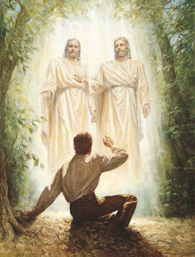 A painting of Joseph Smith's first vision.