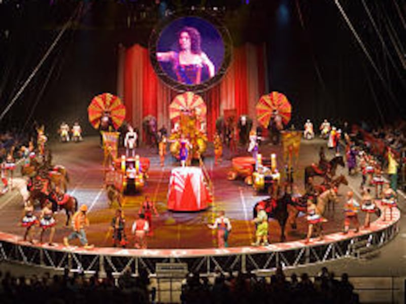 One big oval ring and a video screen are two changes in the new format for this year's Ringling Bros. and Barnum \& Bailey Circus.