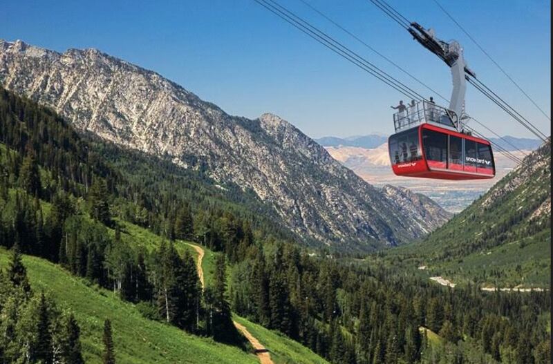 A rendering depicts what the new tram at Snowbird will look like.
