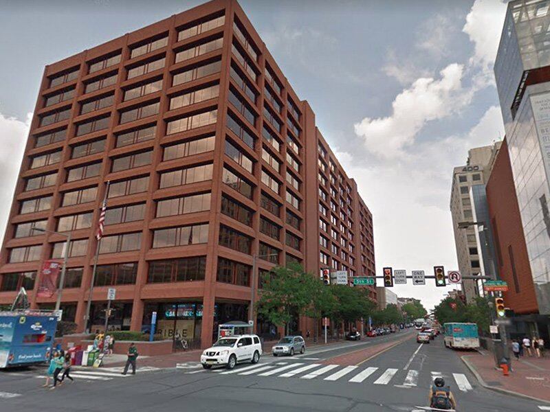 The American Bible Society, left, is headquartered in Philadelphia, along the Independence National Historical Park.