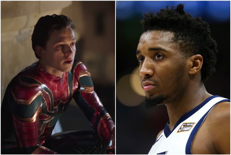 (From left to right) In an interview with Cinema Blend released this week, (Tom) Holland talked about his upcoming film “Spiderman: Far From Home;” Utah Jazz guard Donovan Mitchell (45) on the court against the Minnesota Timberwolves at Vivint Smart Home